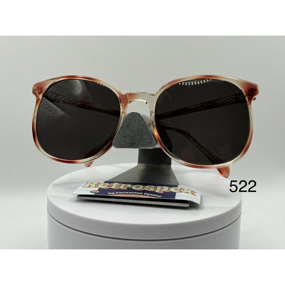 Vintage Oversize Sunglasses Preppy Style | Grey Lens | Brown Spot Retro Glasses